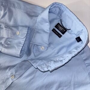 Faherty The Movement Shirt Mens L Blue Solid Supima Stretch Button Up MWC0082